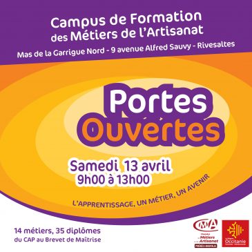 Portes Ouvertes au CFMA – 13 avril 2019