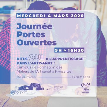 Journée Portes Ouvertes au CFMA Mercredi 4 mars 2020